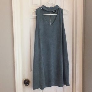 Teal velvet dress